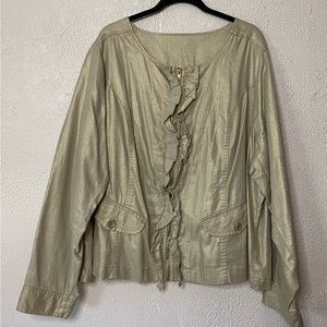 Lane Bryant Gold Jacket light weight. Size 26